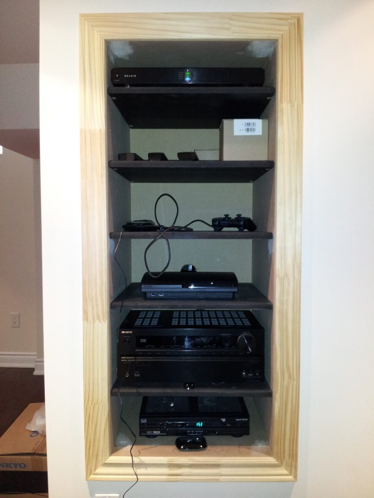 In Wall Audio Equipment Shelving