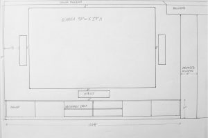 Hand drawing of Home Theater Layout
