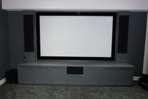 4. New Home Theater Look + Custom Cabinetry