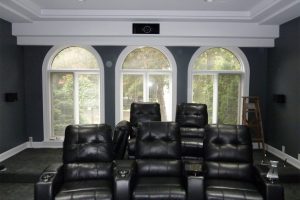 6. Two Rows of Theater Seating with Riser