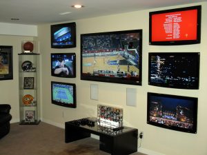 7 TV Sports Lounge in Basement