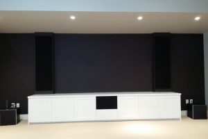 In Wall Speakers with Custom Covers, Dual Subs